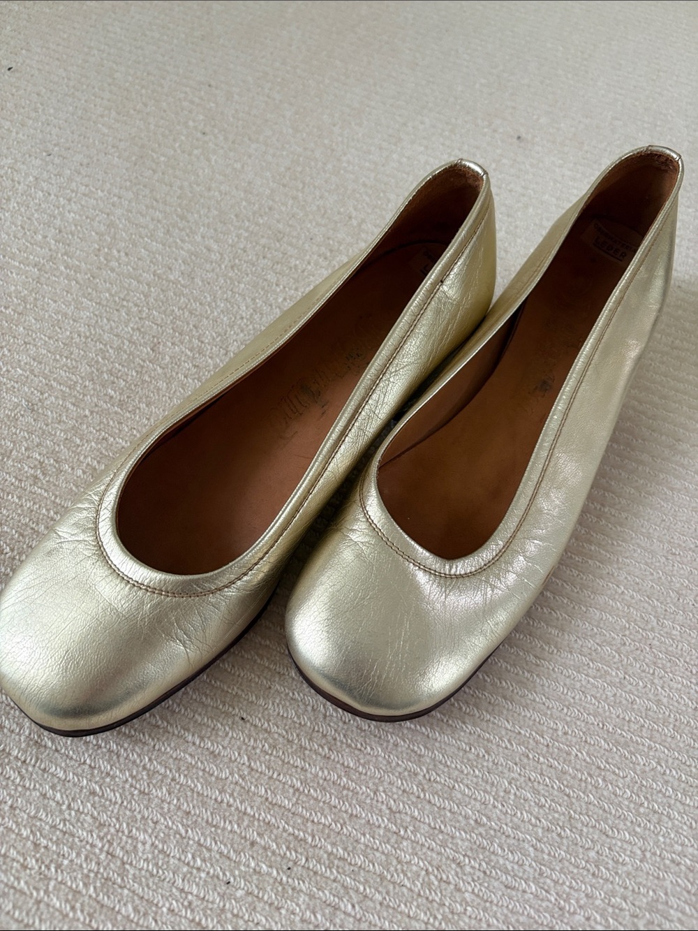 Women’s Metallic Gold Ballet Flats